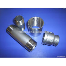 316L stainless steel nipple screw threaded BSPT